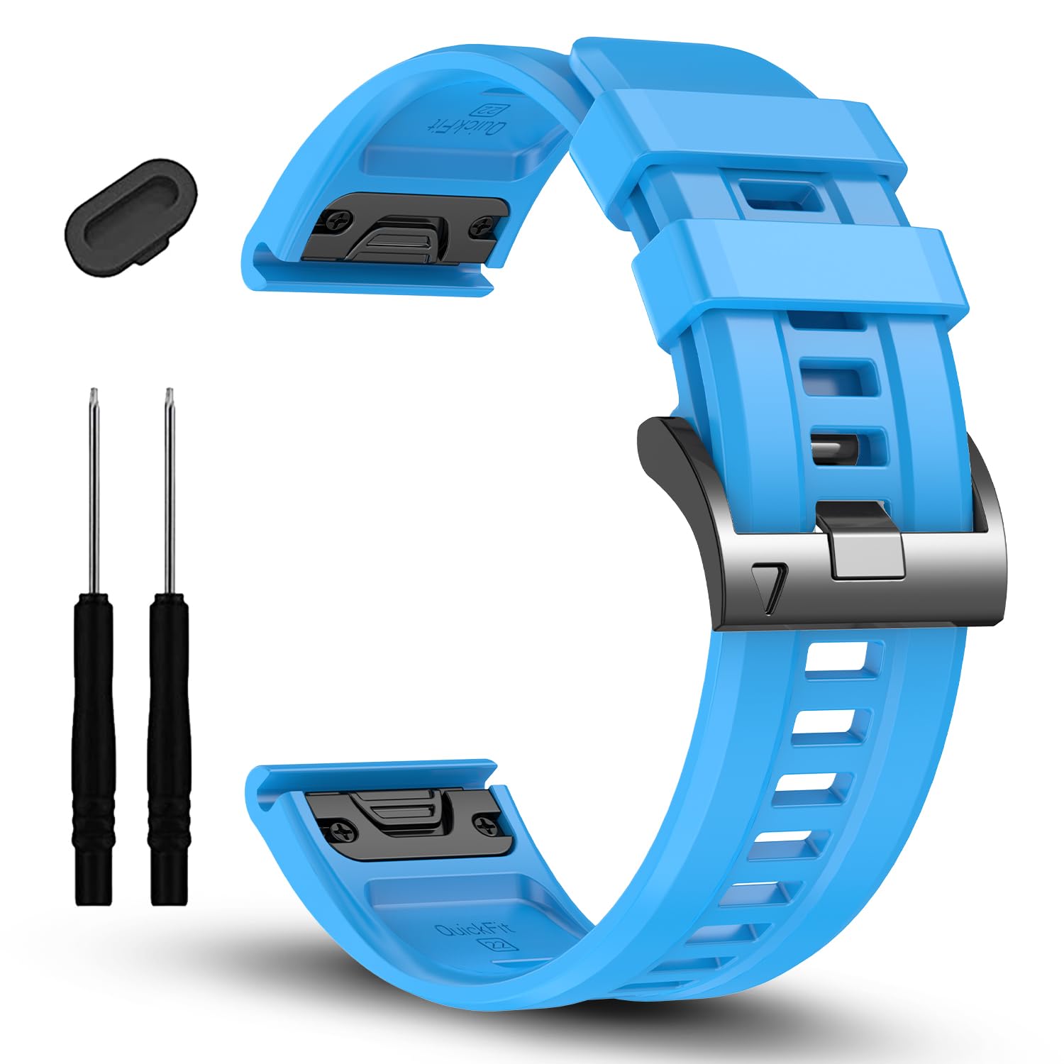 EZMVZKU 22mm Quickfit Silicone Band Compatible with Garmin Fenix 8/8Pro 47mm/Fenix 7/7 Pro/6/6 Pro/5 Plus,Watchband for Forerunner 970 965 955/