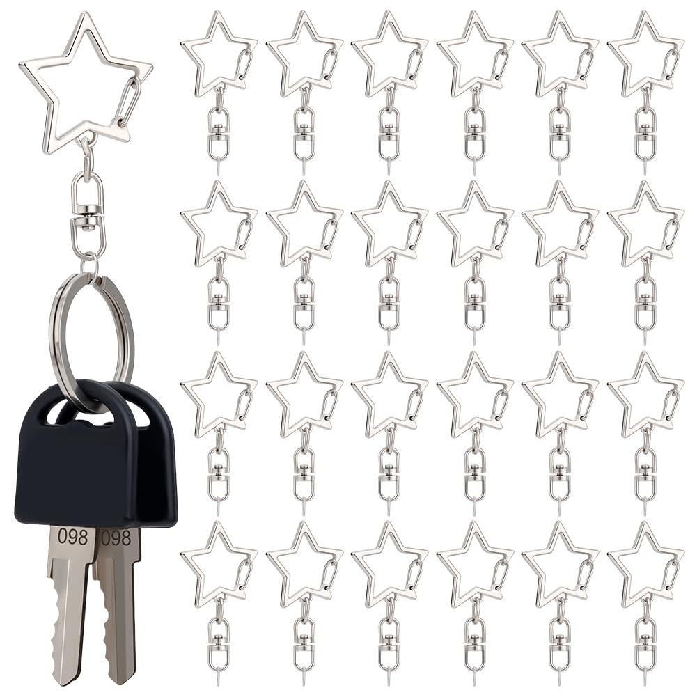 Mousquetons à ressort en forme d'étoile platine pour créer vos porte-clés et bijoux DIY