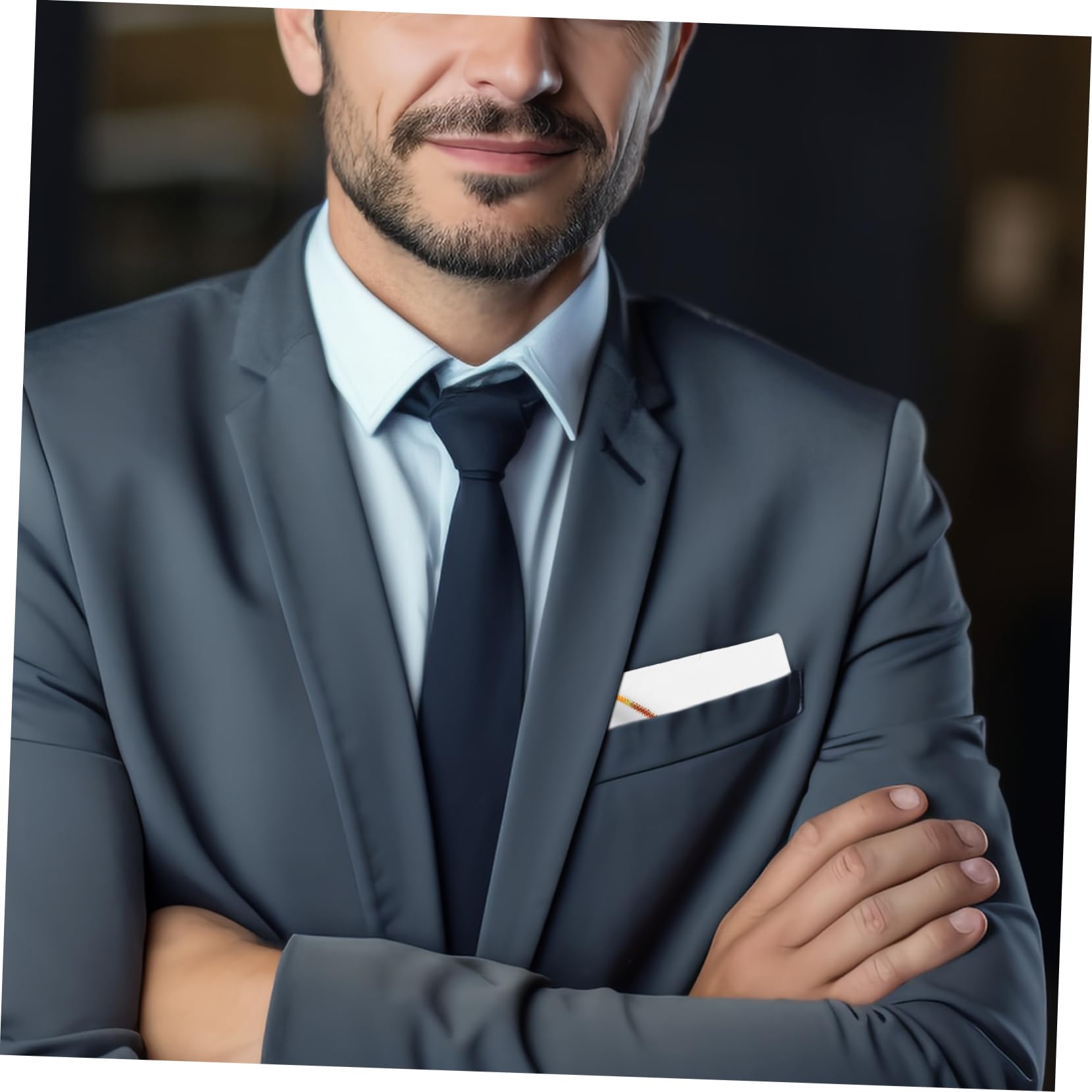 BESTYASH Luxury Mens Handkerchief Pocket Square White Cotton Pocket Square for Men Random Color