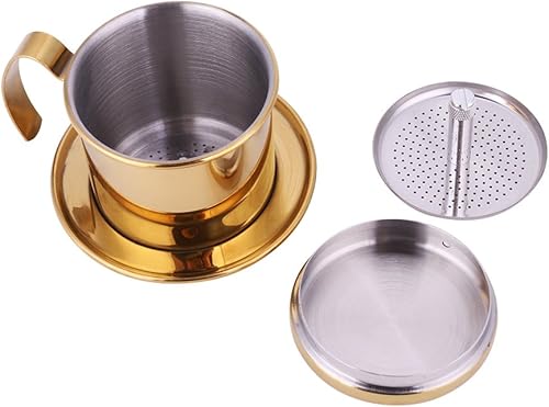 Miniatura 9 de Filtro de café, filtro para cafetera vietnamita, reutilizable, de acero inoxidable, con infusión permanente para verter sobre gotero de café, regalo