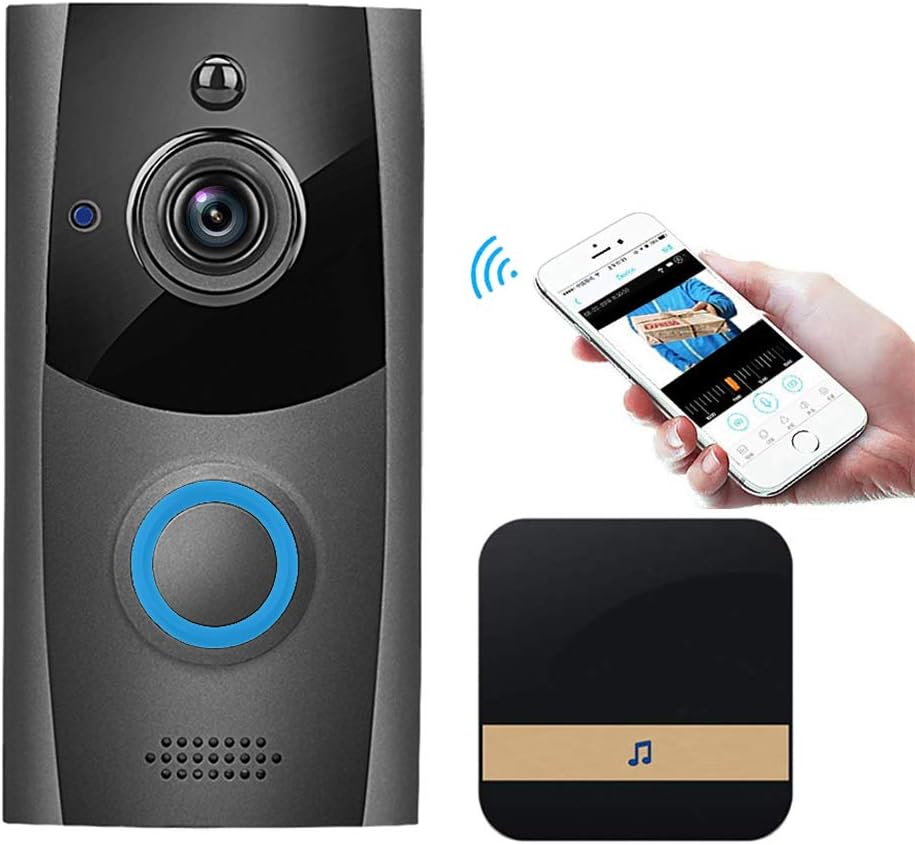 Wireless Video Doorbell, Innotic Free Cloud Storage Smart Doorbell with Chime, 720P HD WiFi Security Camera, Two-Way Talk, PIR Motion Detection & Video Night Vision, App Remote Control for iOS/Android