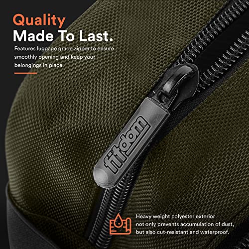 Fitdom Tactical Toiletry Bag Dopp Kit Case For Men. Perfect For Travel & Storage. Fits Large & Small Cosmetic Makeup, Clipper, Toothbrush, Shower, Shaving & Grooming Care. Best Overnight Organizer