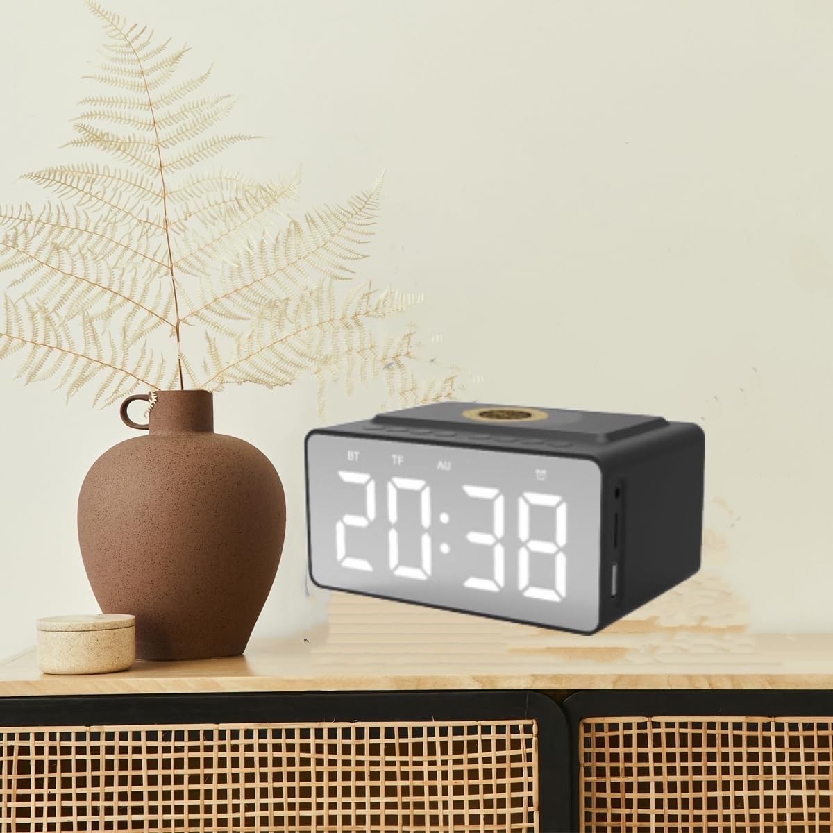 Enceinte Coran, Azan und Uhr, digitale Azan-Tonlage mit 8 Tönen -- Muslime-Armbanduhr, Innendekoration, Ramadan-Geschenk