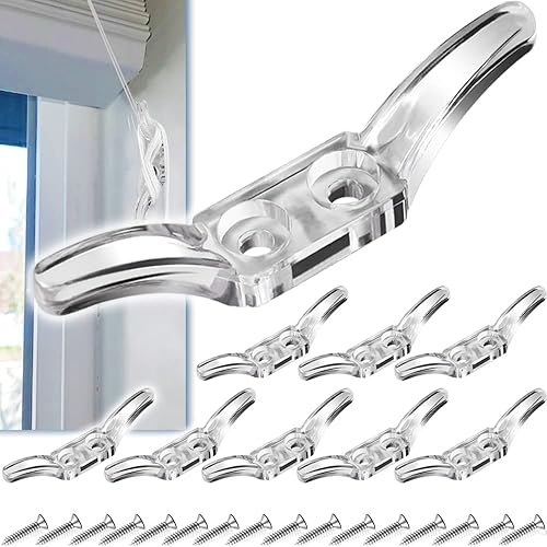 8 tacos de cuerda ciega, tacos de cuerda de seguridad de cuerda ciega, soporte de cable ciego de aleación de zinc con tornillos para persianas de