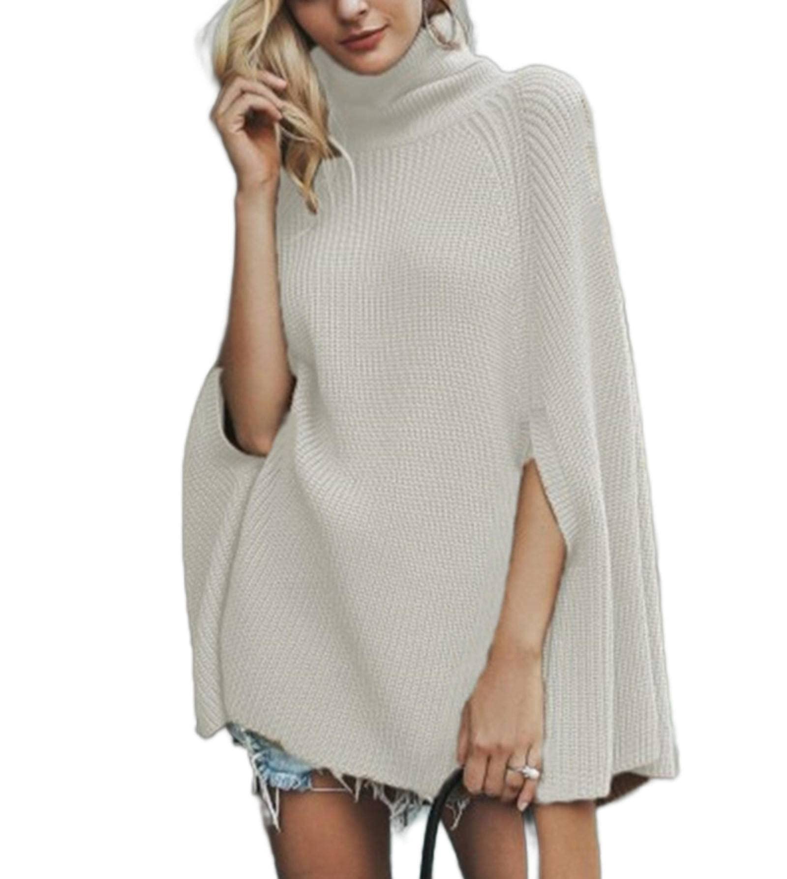 Autumn and Winter Women's Knitwear Turtleneck Tarpaulin Irregular Coat Sweater