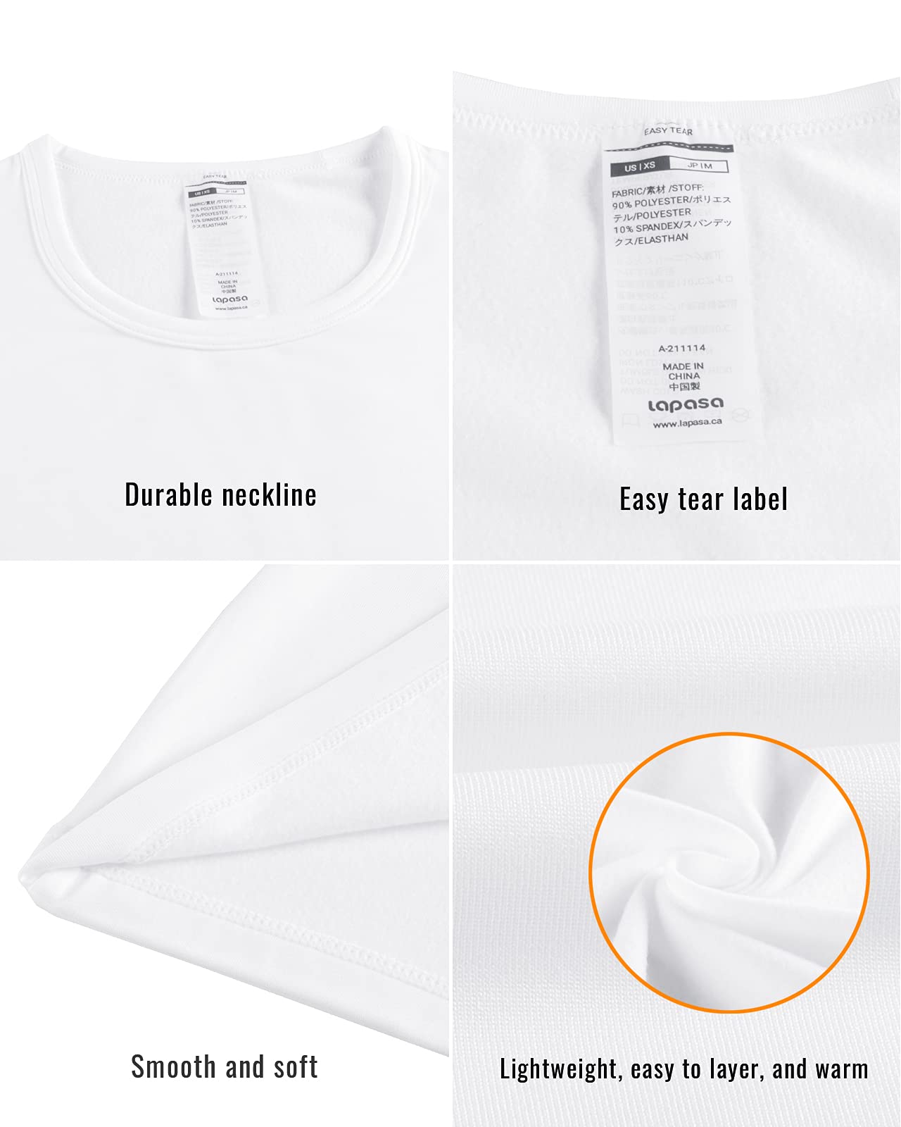 LAPASA Pacco da 2 o 1 Maglia Termica Donna Manica Lunga Fodera in Micro Pile - Pigiama Abbigliamento Intimo Canottiera Calda Elegante Elastica Traspirante Sportiva L15/L39/L42