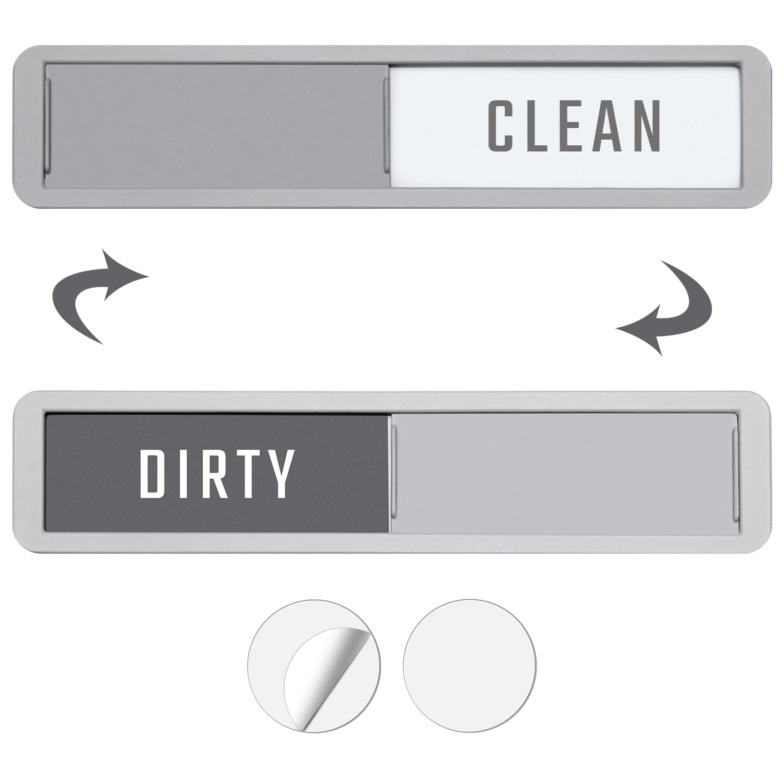 TOEKSIX Dishwasher Magnet Clean Dirty Sign,Premium Zinc Alloy Clean Dirty Magnet for Dishwasher,Slide Non-Scratching Strong Magnet Sign for Dishwasher