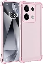 XINYEXIN Case for Xiaomi Redmi Note 13 Pro 5G / Poco X6 5G - Matte Translucent TPU Silicone Shockproof Case with Reinforced Corners and Anti-Fingerprint Finish - Pink