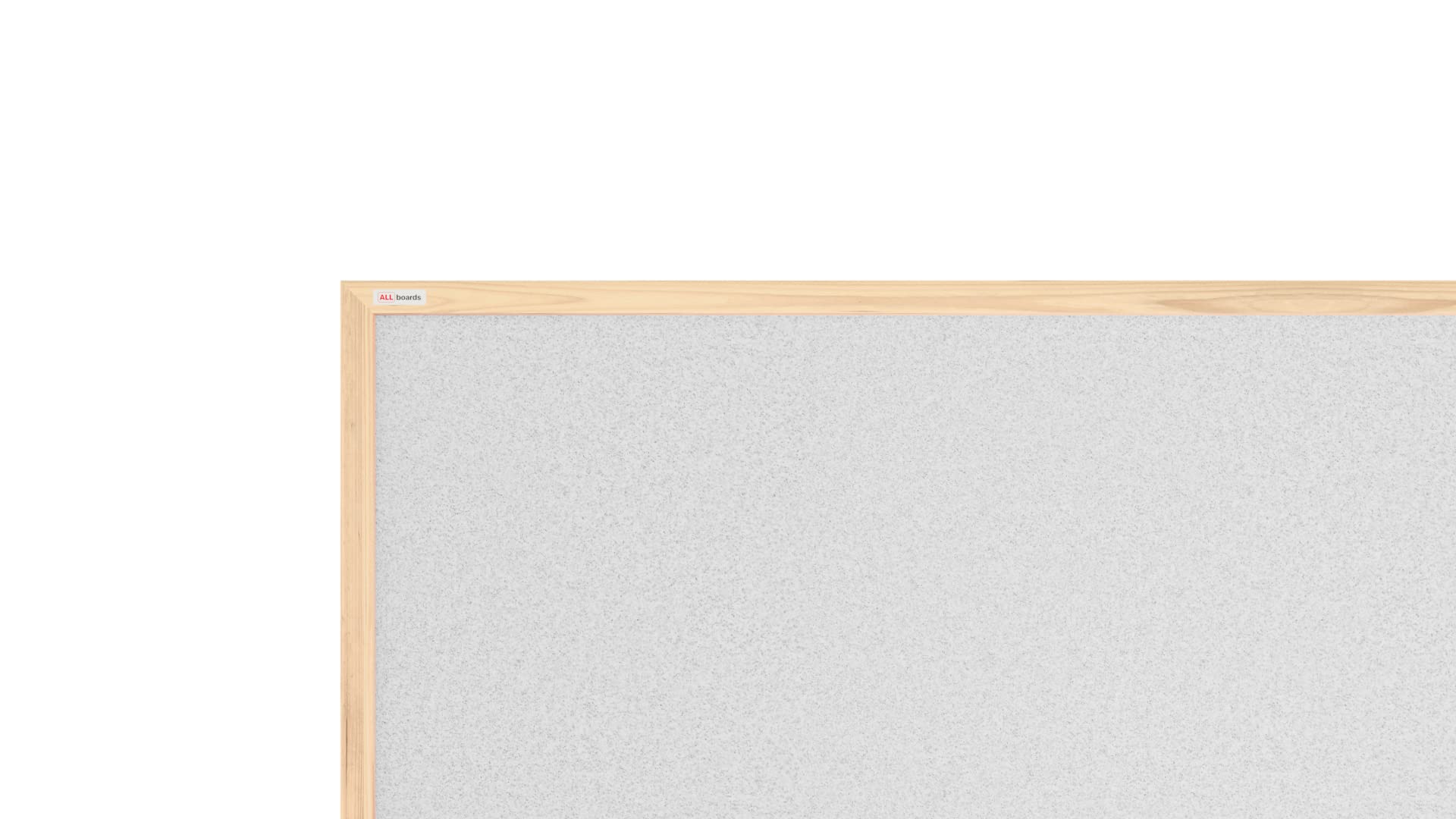ALLboards Hellgrau Pinnwand mit Holz Rahmen 100x80cm Korktafel Korkwand Pinnwand Kork