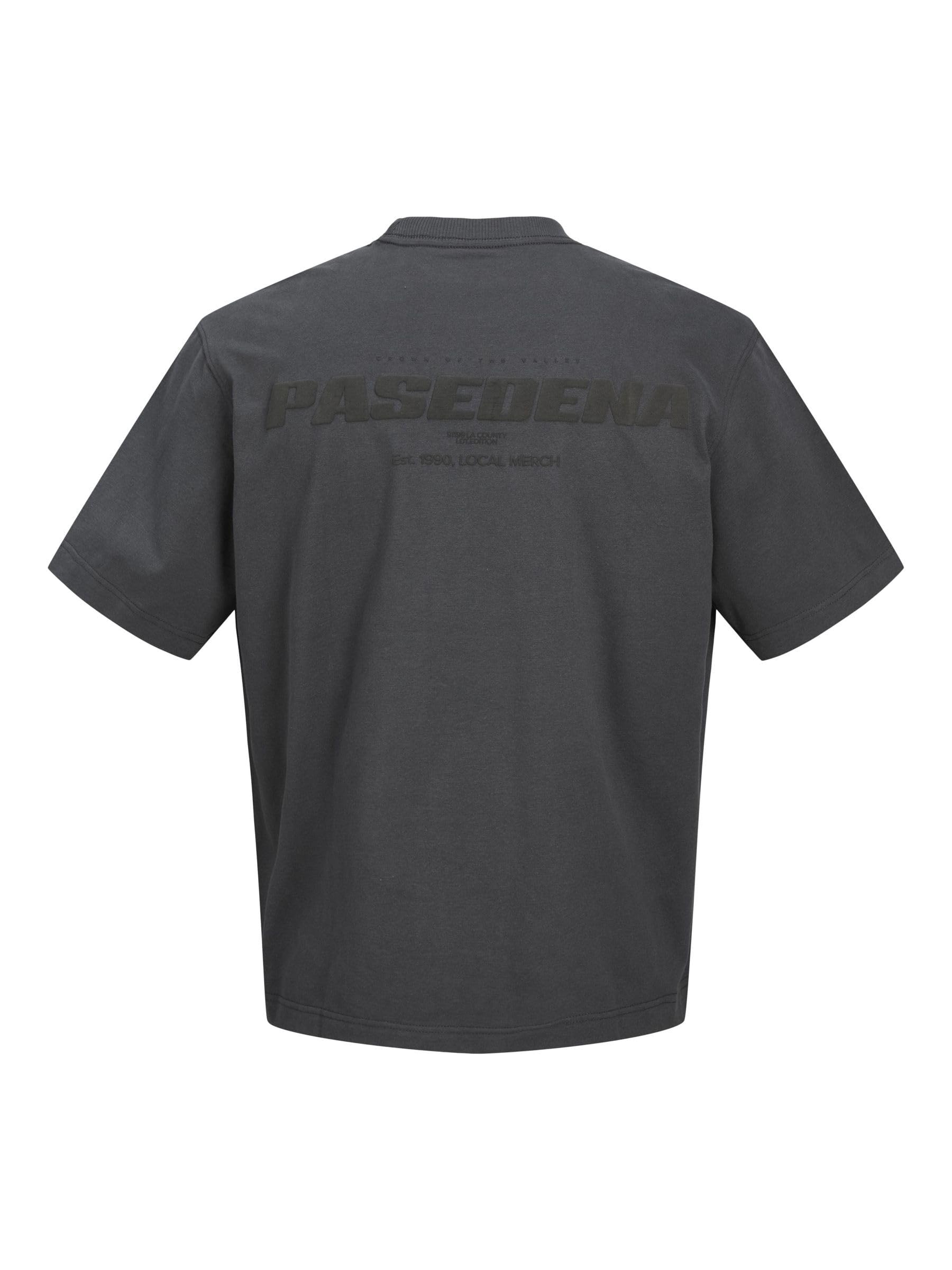 JACK & JONES Męski T-shirt z nadrukiem na plecach