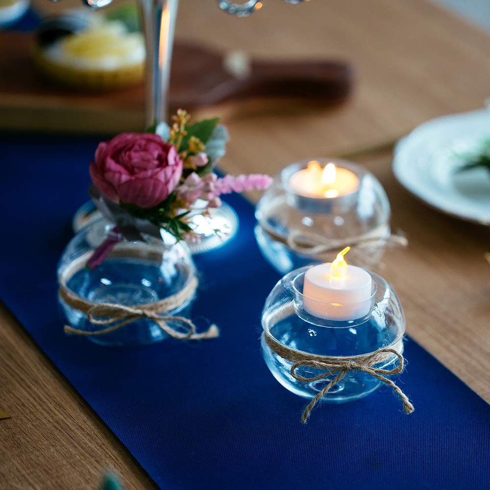 NUPTIO 18 Stück Klarglas Teelichthalter, 2 Nutzungsarten Votive Kerzenhalter, Tischdekoration Hochzeit, Party, Events, Aromatherapie, Spa, Reiki, Braut, Votiv (18 Stck + 2 Stck)
