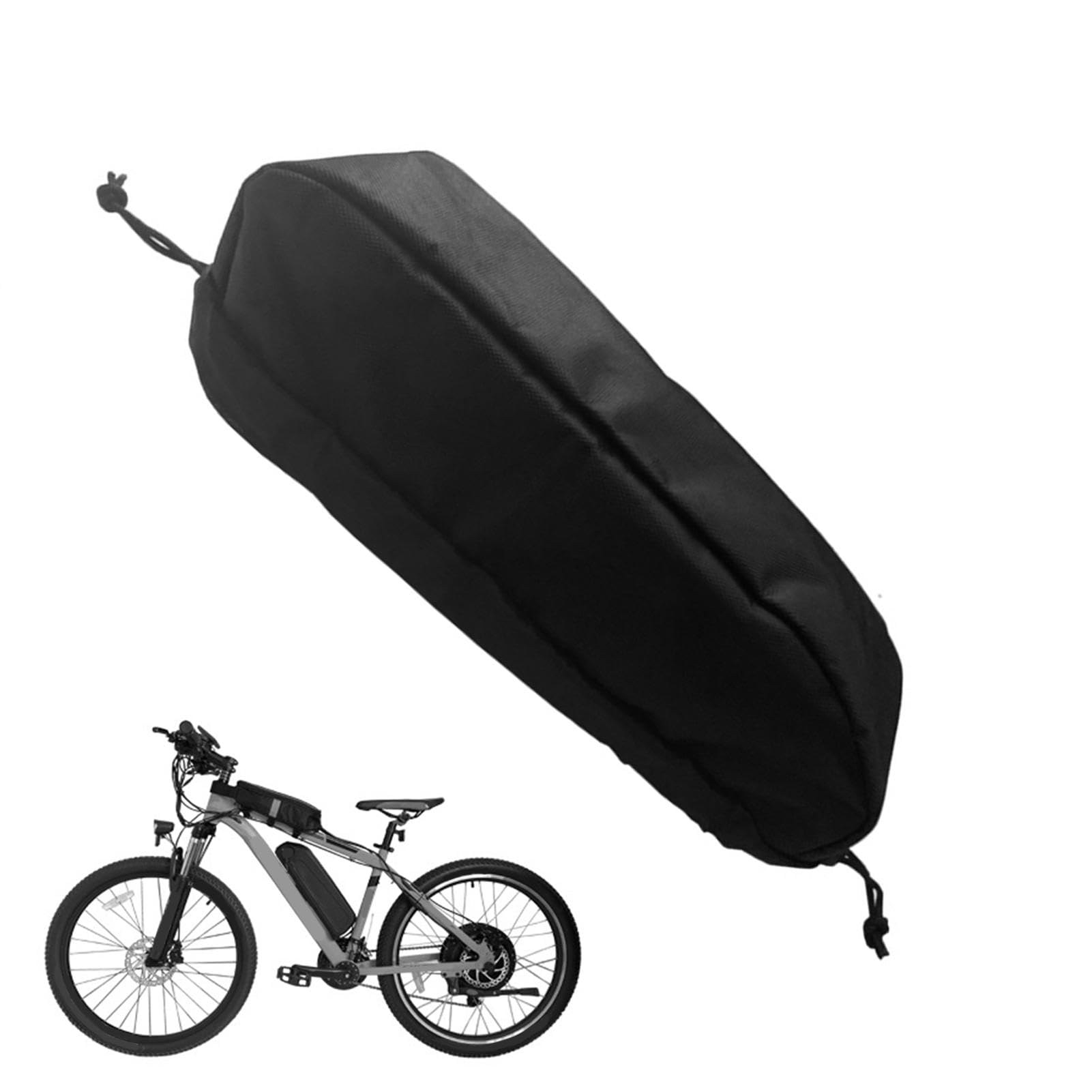 Electric Bikes Battery Cover - Adjustable Waterproof Nylon Battery Cover,Washable Multifunctional Frame Bag Protective Cover, Battery Package with Drawstring for Bikes, Bicycles