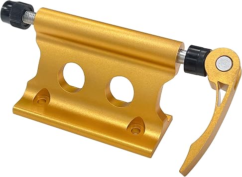 Sutekus Bike Fork Mount Universal Quick Release Fork Block Mounts Bicycle Car Roof Mount Rack for Truck Trailer Vans Vehicles Gold