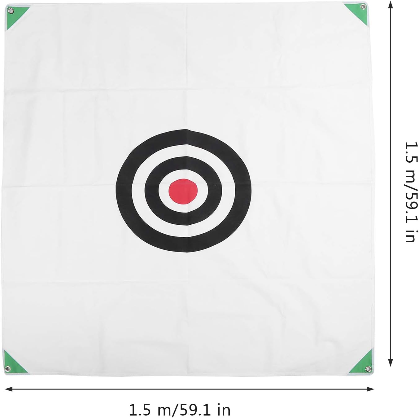 Golf Practice Hit Cloth, Golf Hitting Target Net with Good Sound, 1.5x1.5m Durable Canvas Training Aid for Indoor Outdoor Use, Includes Holes for Ball Down