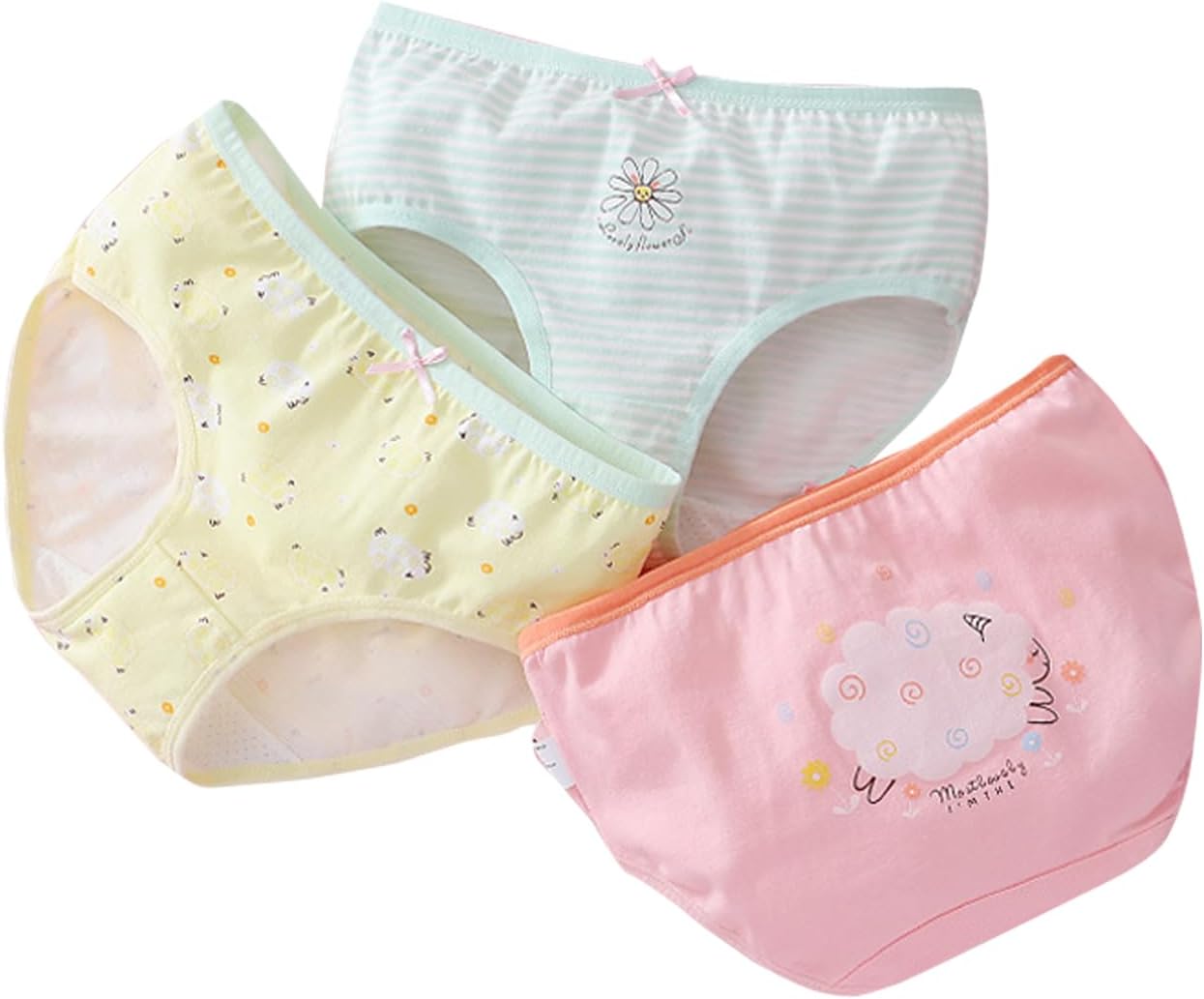 Baby Kids Underwear Breathable Cotton Panties Toddler Girls Undies Soft Assorted Briefs 6-Pack - Image 3