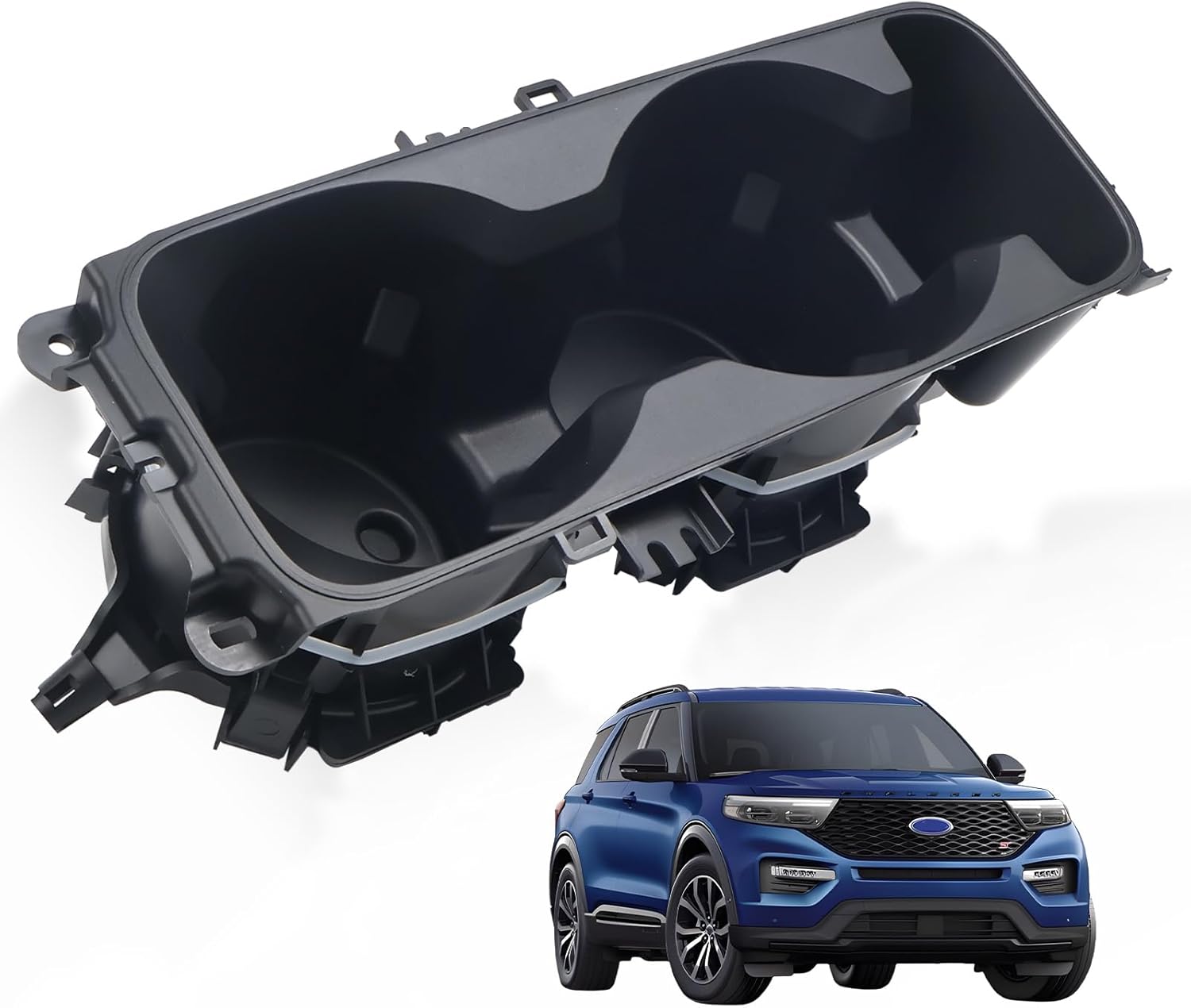 LB5Z-7813562-AB Center Console Cup Holder Fit for Ford Explorer 2020-2025 Replace LB5Z7813562AB (Without Wireless Charging)