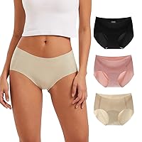 INNERSY Slip Senza Cuciture Donna Mutande Microfibra Invisibili Mutandine Vita Media Pacco da 3 (XS)