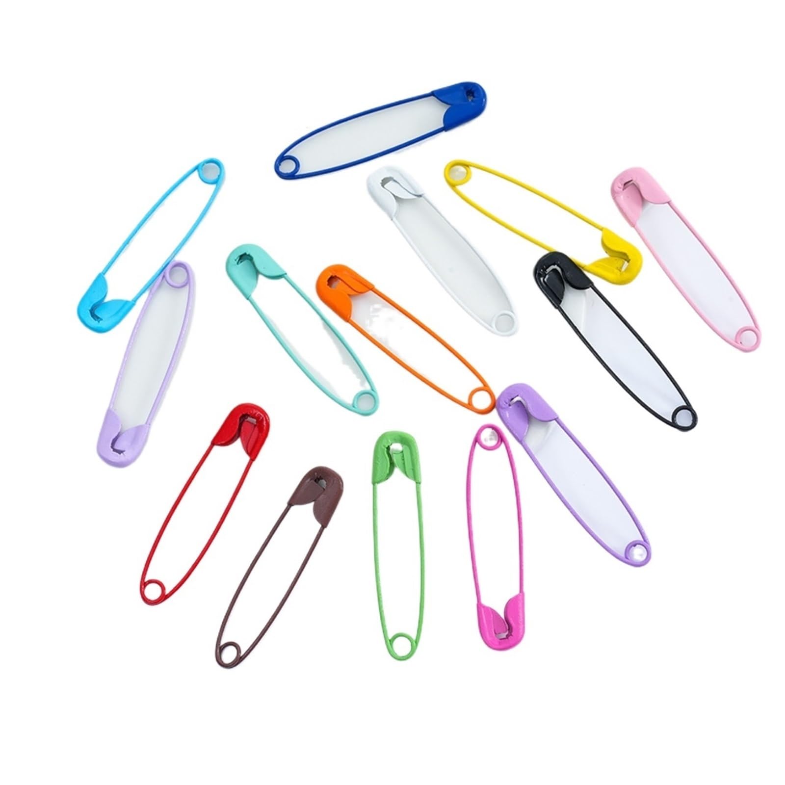 Pins 10/50/100pcs Colorful Pins Colourful Paint Paper Clothing Clip Sewing Making Brooch Supplies(50pcs Random Color)