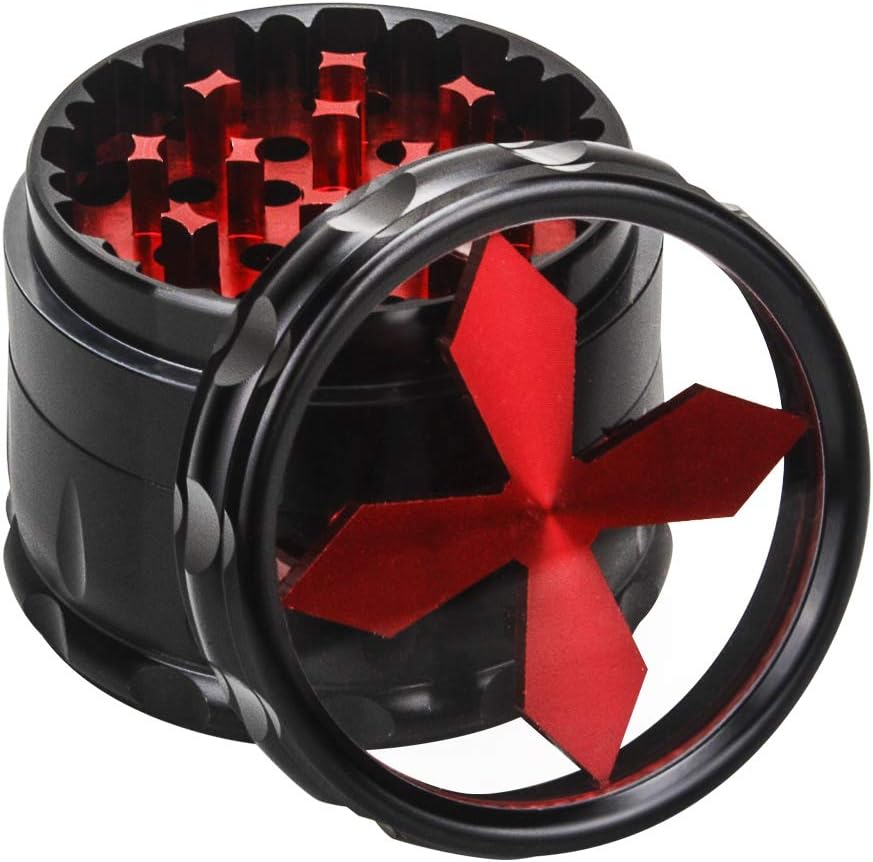 Premium Aluminium Herb Grinder, 2.5'' Large 4-Part Spice Herb Grinder with Pollen Screen