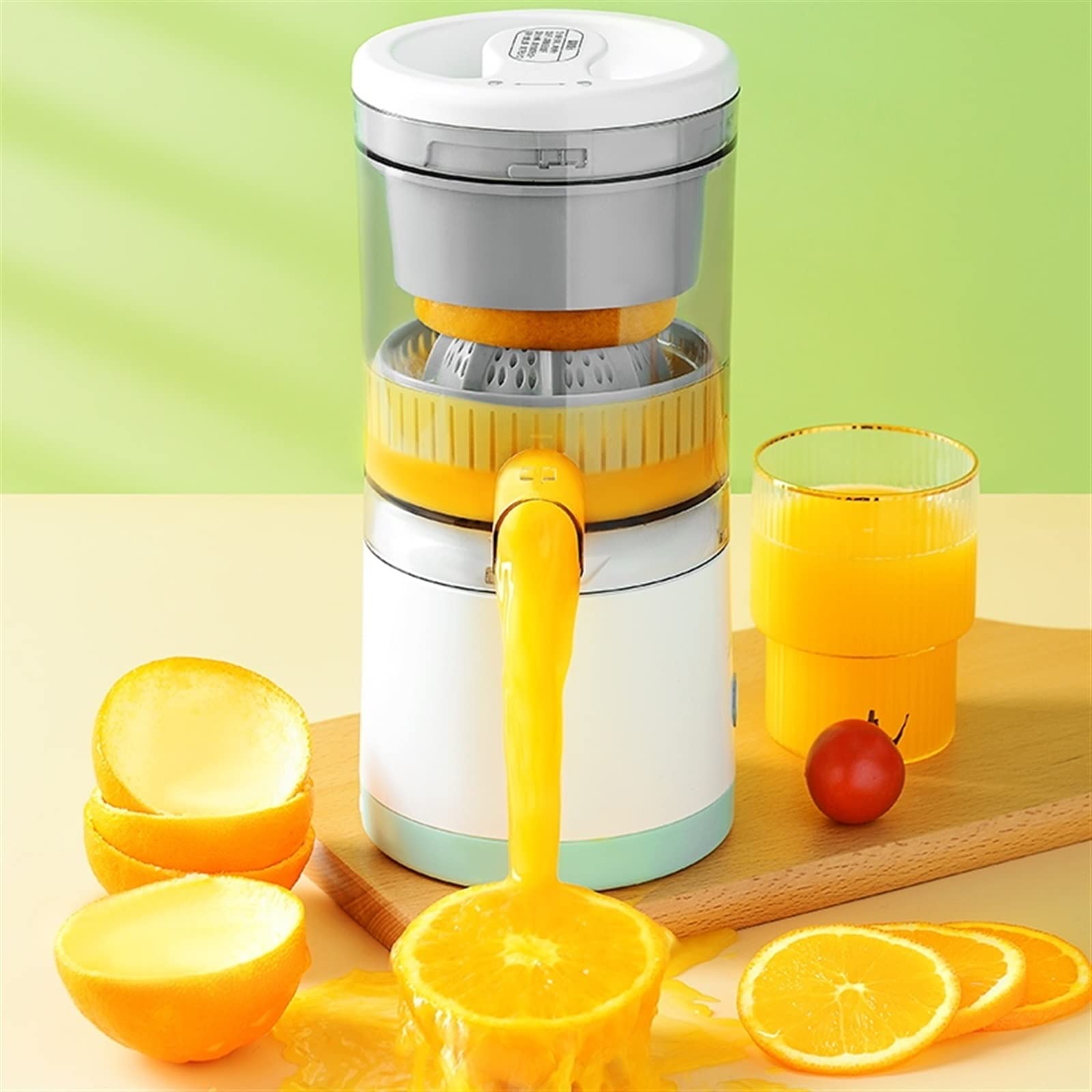 ADIOLI Hand Held Blender Stick Presse-Agrumes Lent Sans Fil Extracteur de Fruits Portable USB Électrique pour la Maison (Colo'