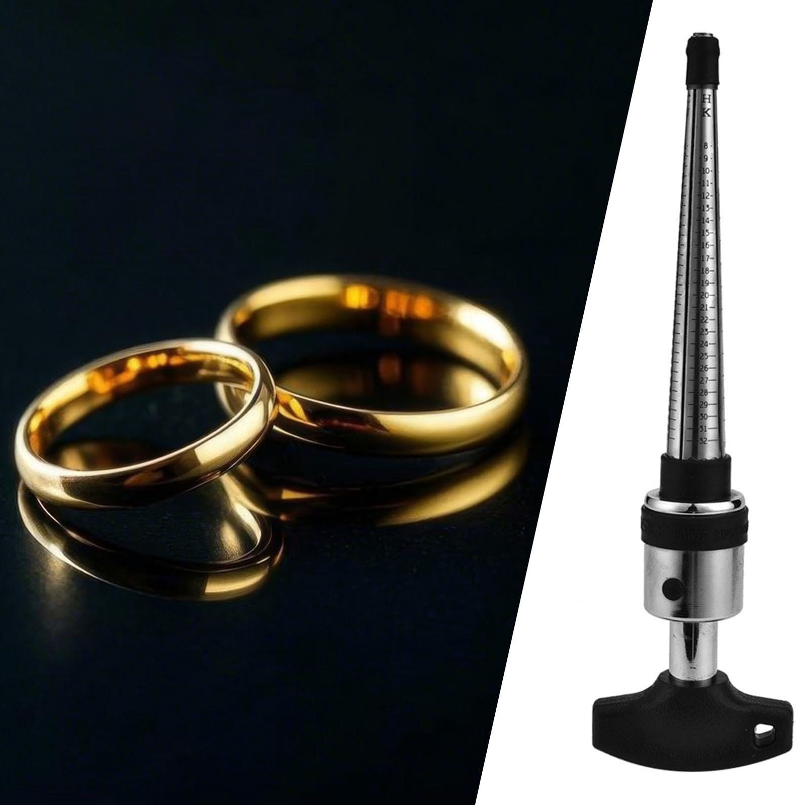 Ring Expander Vergrößerungsring Handgehaltener Streckrahmen Ringmaß Metall Werkzeug für Juweliere Handwerk Zubehör Ring Stretcher zum Vergrößern