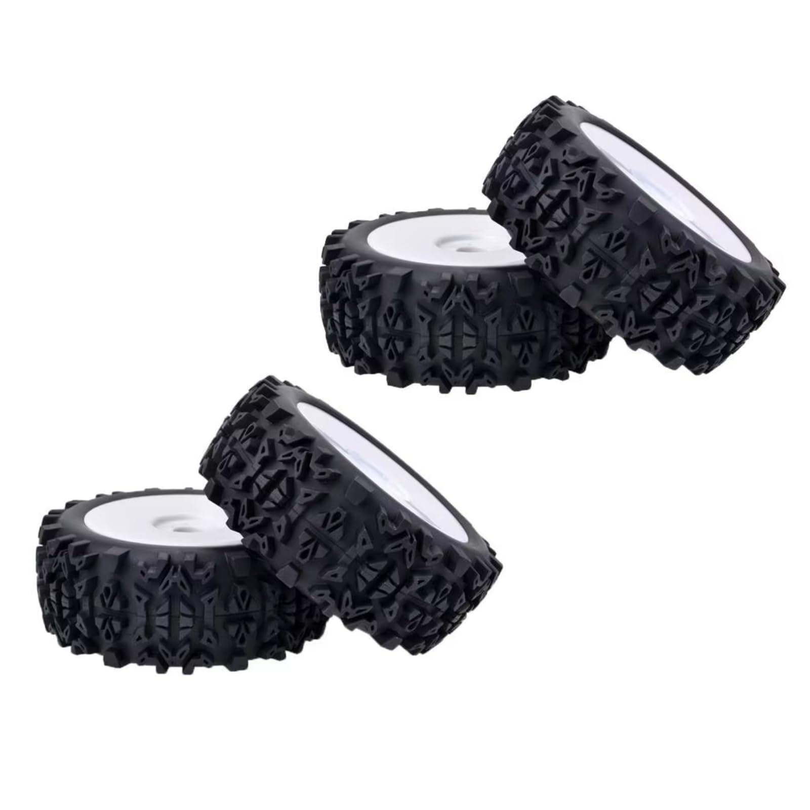 Parti Modifica Rc Compatibile Con 1/8 RC Auto Modifica Aggiornamento Parti Di Ricambio Accessori 4 Pezzi Ruote In Gomma Pneumatici 120mm