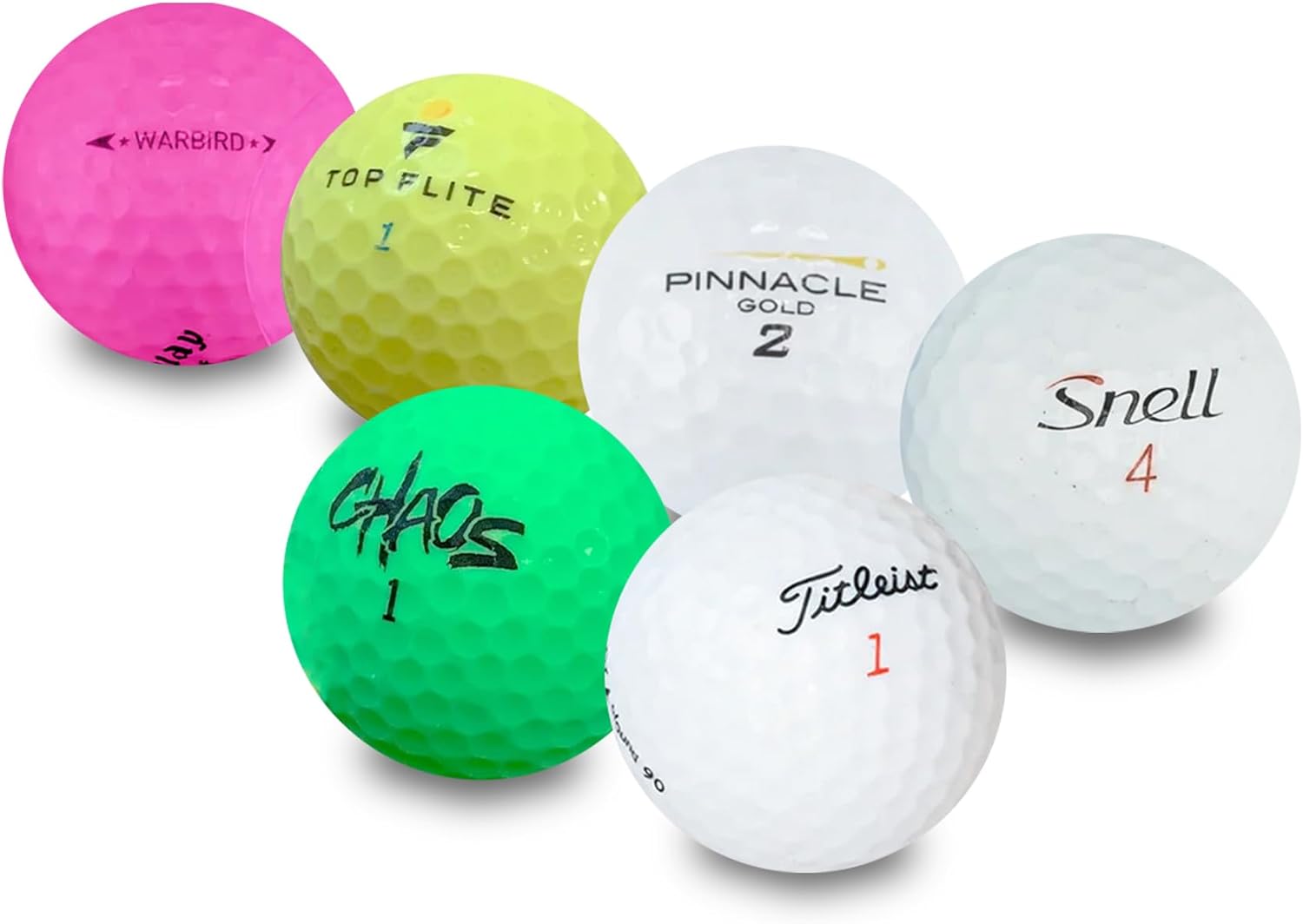 48 Used Golf Balls – Recycled Bulk Mix of Brands & Colors for Practice & Play – Good Condition – Includes Mesh Bag – Budget-Friendly & Sustainable Golf Balls