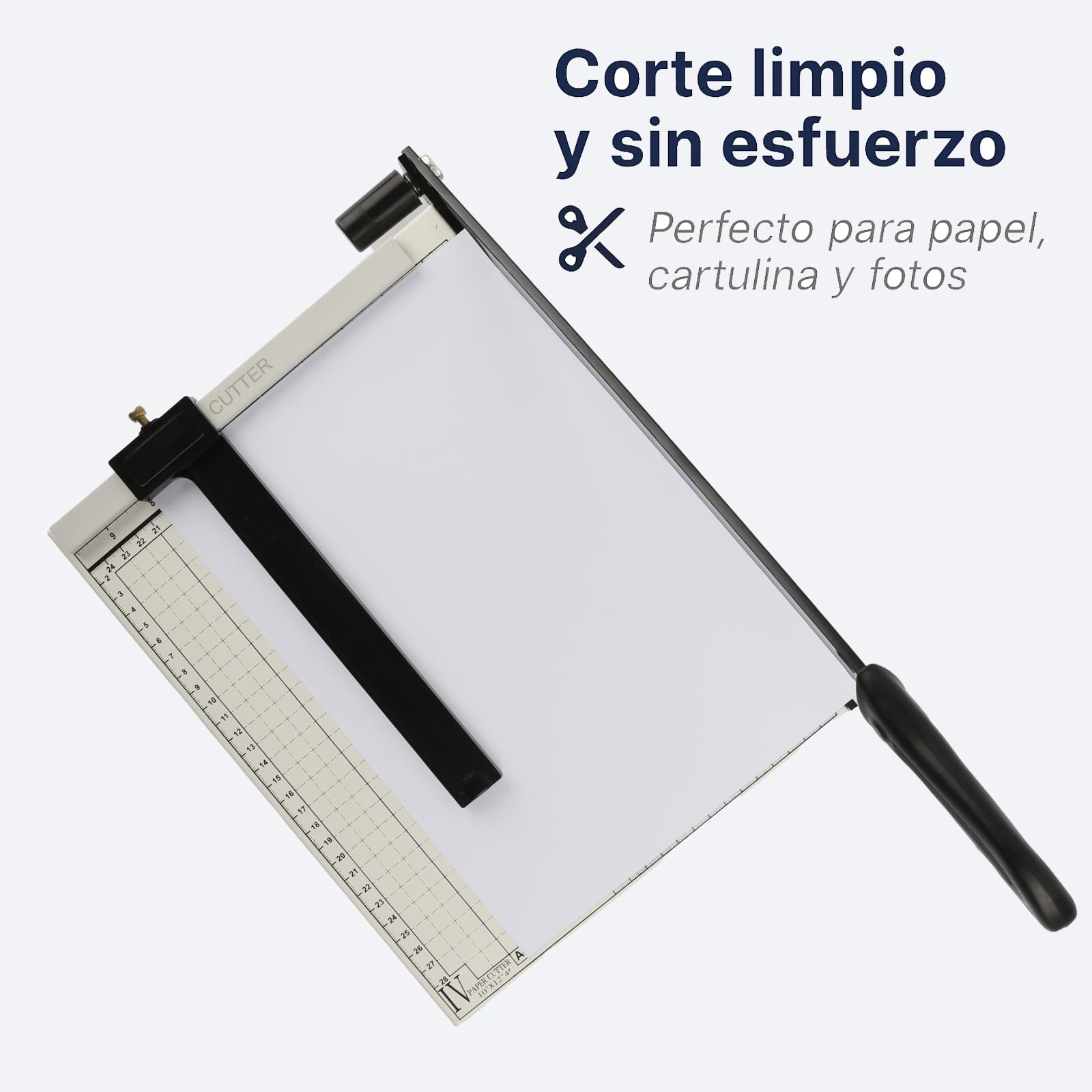 Cortadora de Papel A4 Profesional con Base Metálica – Guillotina de Alta Precisión, Capacidad 12 Hojas – Compatible con A4/A5/B5/B6/B7 – Ideal para Oficina, Fotos y Manualidades