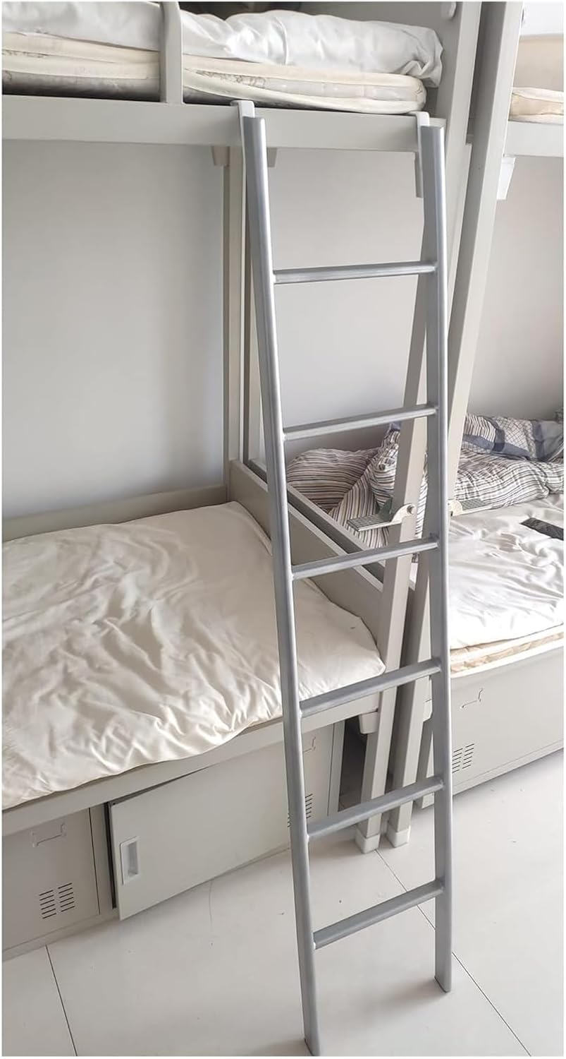 Basement Window Well Egress Ladder, Bed Ladder, for Travel Trailers Raised Loft Bed, Hooked Climbing Ladder Adjustable (Color : Black, Size : 1.65m/65 inch)