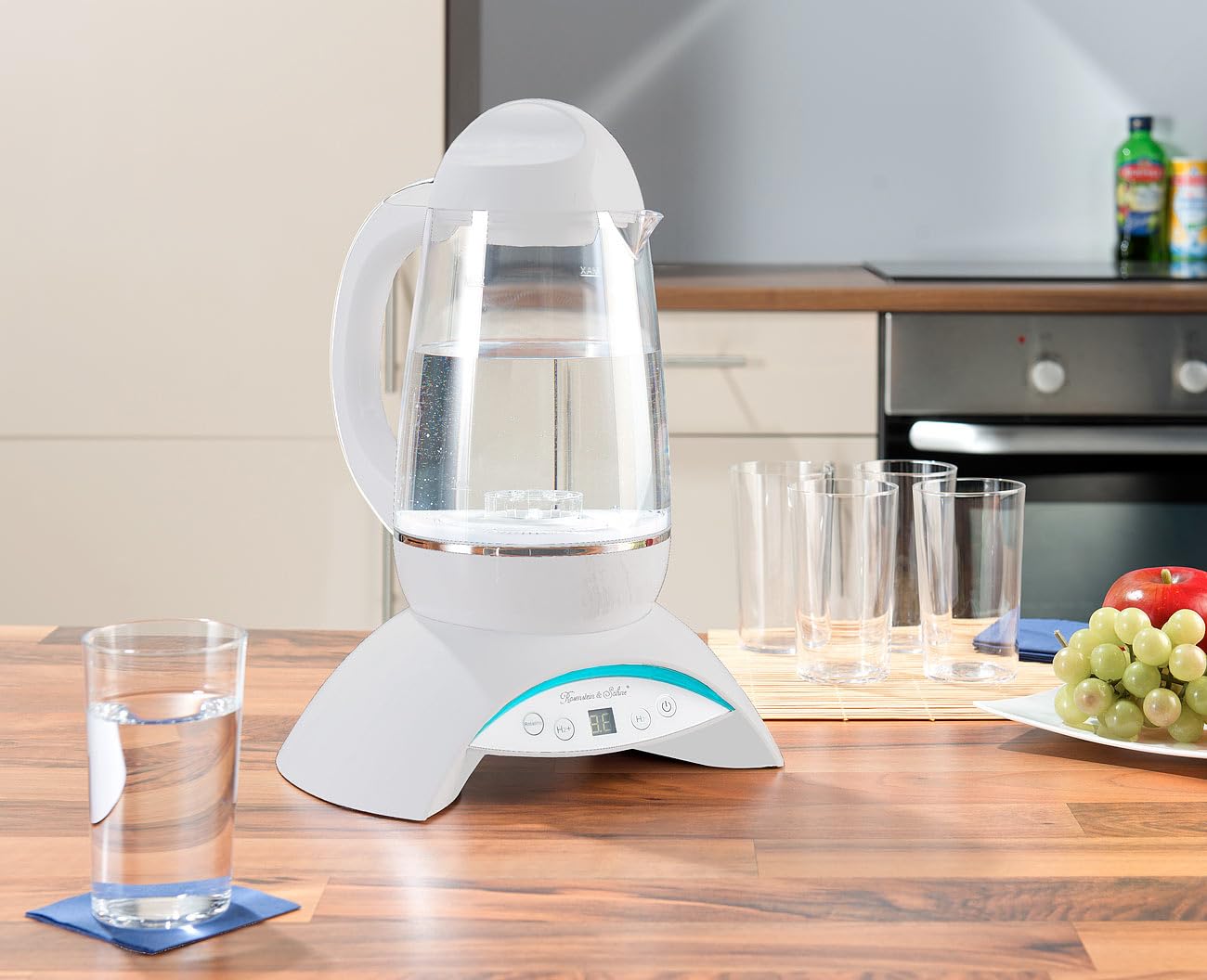Rosenstein & Söhne Wasserstoff-Ionisator 2 Liter LCD-Display 2 Stufen Wasseraufbereitung