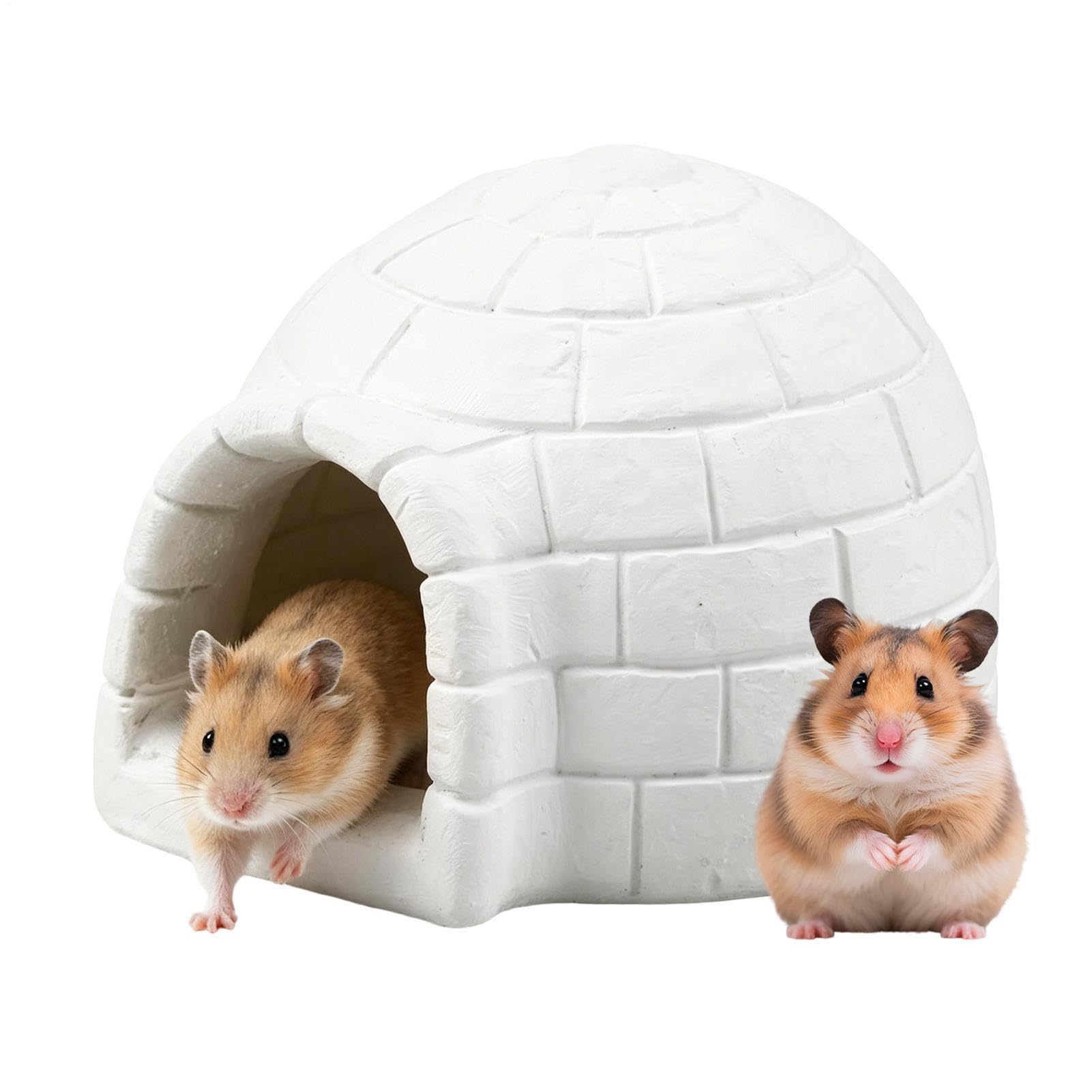 Casetta rinfrescante per criceti in resina, rifugio estivo per piccoli animali domestici, grotta per gerbilli cincillà, cuccia per rifugio per dissipazione del calore, decorazione per gabbia di