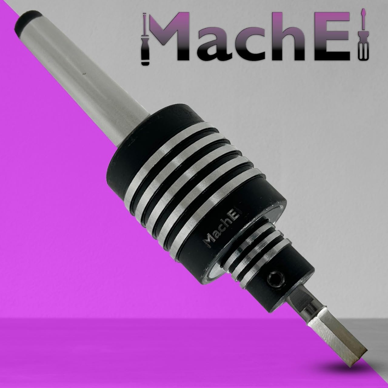 MachEl Lathe's High-Precision Live Revolving Center with MT-2 Shank, Featuring HSS Hex Rotary Broach for Accurate and Efficient Metalworking Operations (Broach Size in mm)