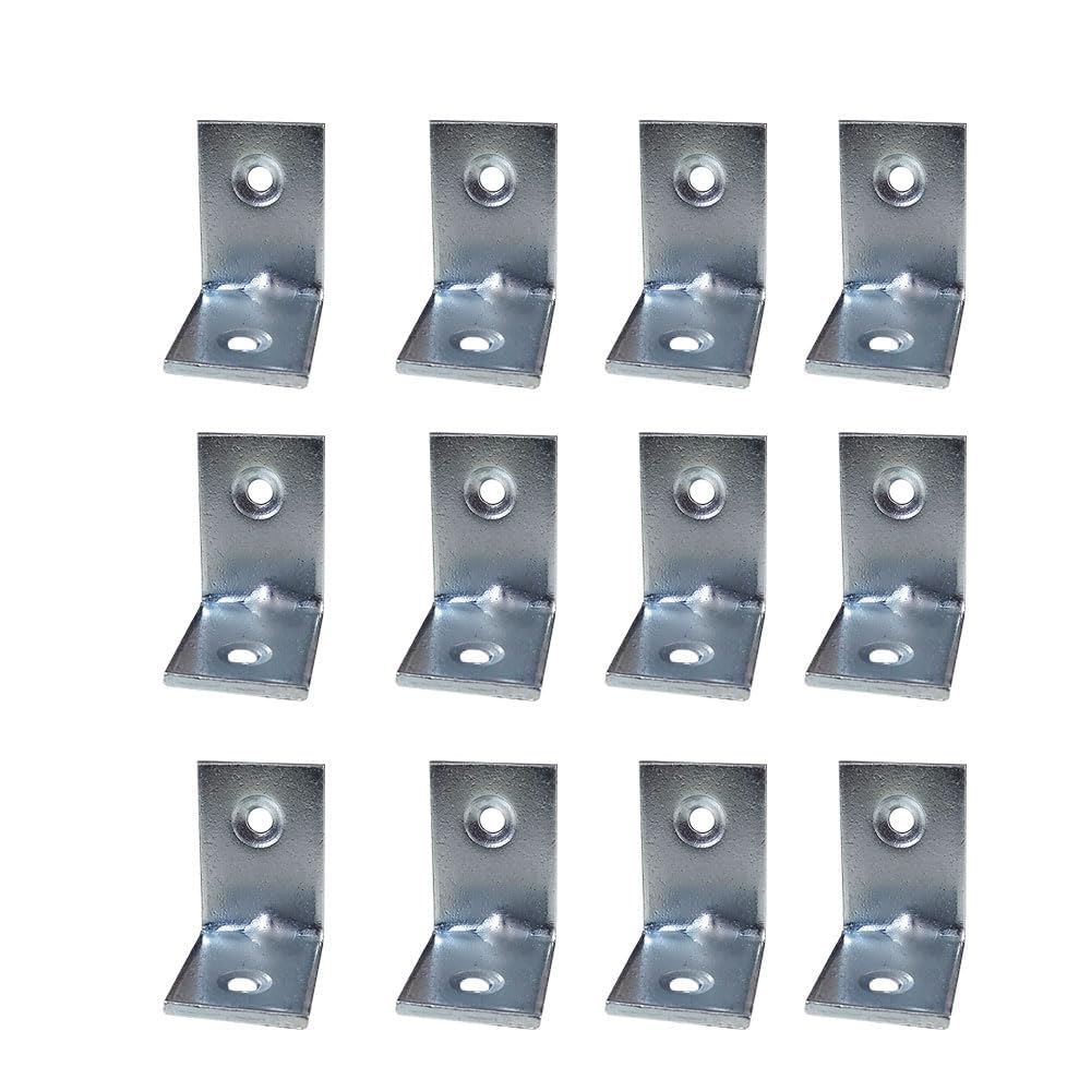 Hyderon L Angle Bracket β Zinc-Plated 25mm x 25mm Shelf Support, Reinforcement for Chairs, Tables, and Right Corner Joints, Durable L-Shaped Brace