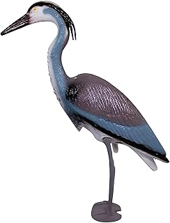 Unibos | NATURAL Looking Heron Bird | Decoy Bird Deterrent Scarers | Guarding Garden Ponds and Fisheries | Standing Grey Heron | Crops Farm Protector | Bird Repellent | Weatherproof – 78CM