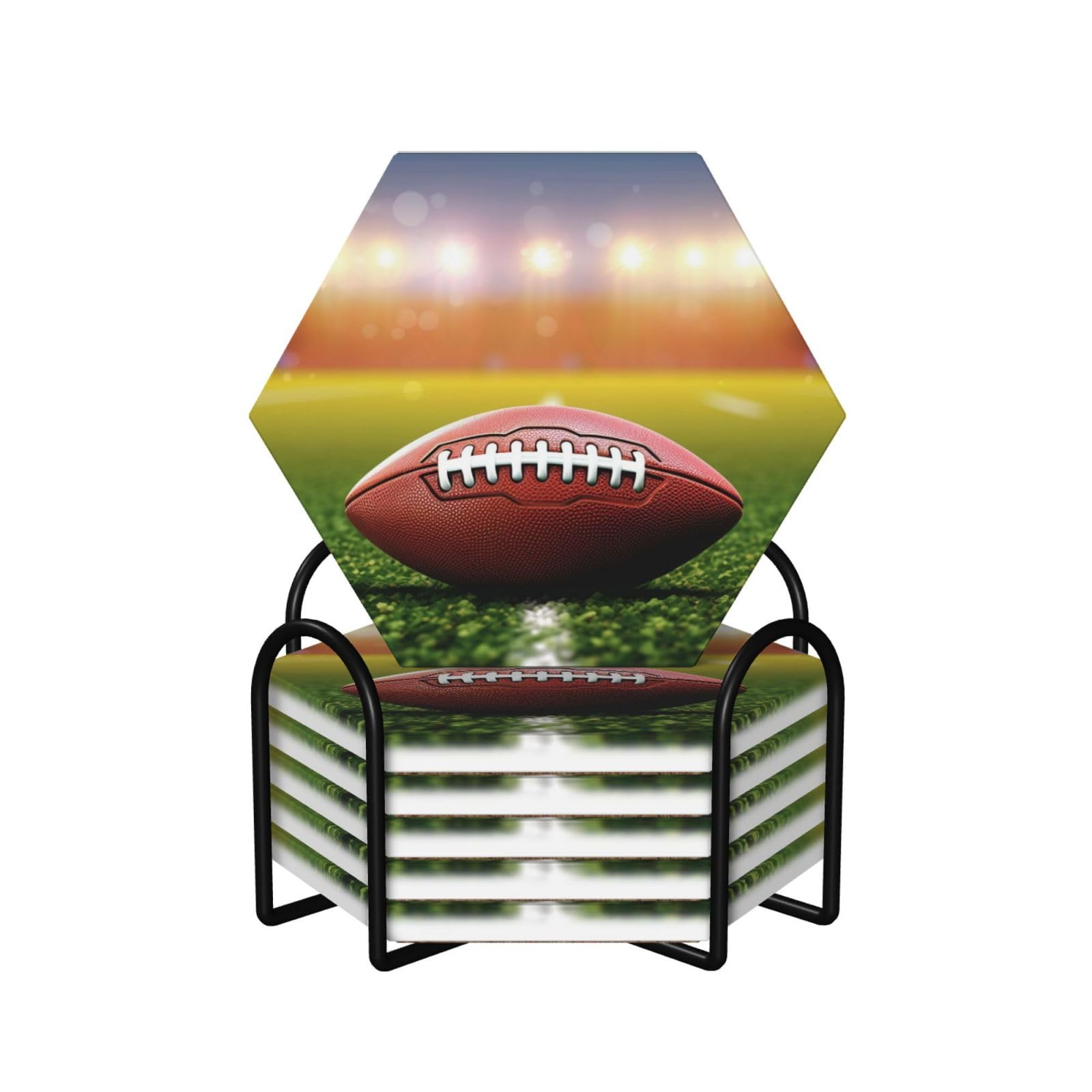 Dessous de verre football américain, idée cadeau originale pour fan