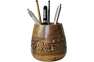 Mie Creations Designer Pencil Holder for Desk Wood