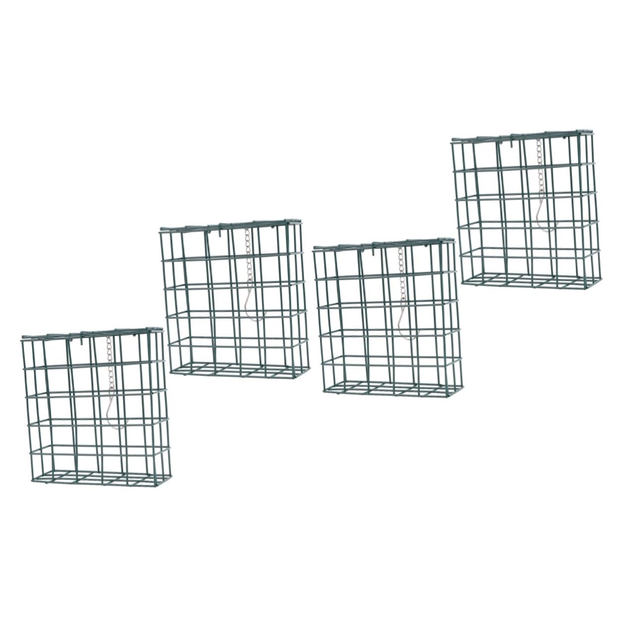 SUPVOX 4piezas Comedero para Pájaros Diseño Cuadrado para Jardines y Balcones Alimentador Práctico y Decorativo para Atraer Aves Casa