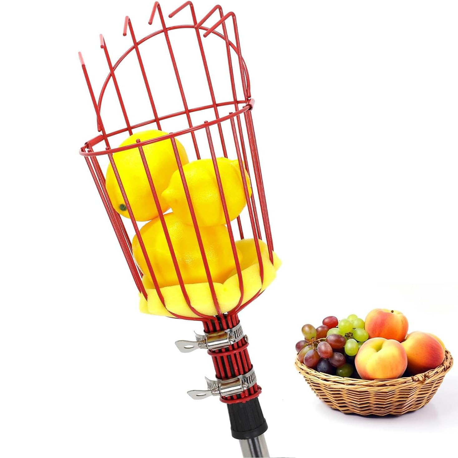 JRPLXIML Fruit Picker Basket Only Fruit Picker Apple Picker Basket Avocado Picker Harvesting Tool for Gathering Apple Mango