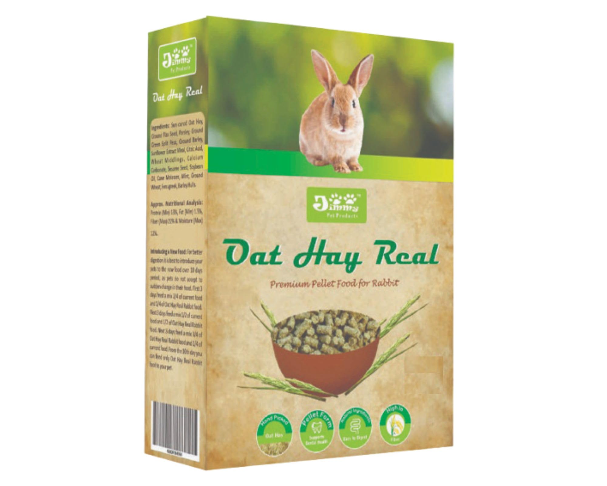 Oat Hay Real High Fiber Pellet Rabbit Food 400 Grams-image-20