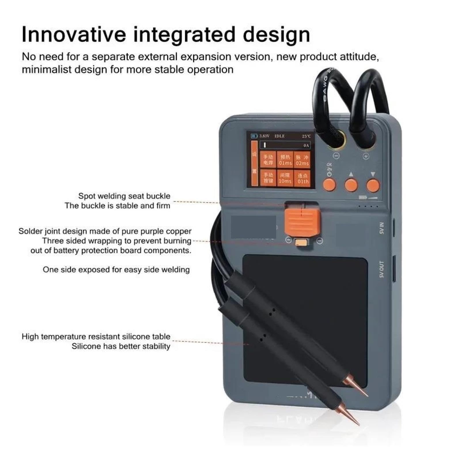 Poste de Soudure, Soudeur par points Portable intégré pour la réparation de feuilles Nickel cellules batterie téléphone, 1 paquet