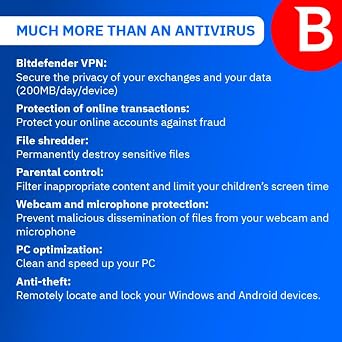 Bitdefender Total Security - 5 Devices | 2 year Subscription | PC/Mac | Activation Code by email