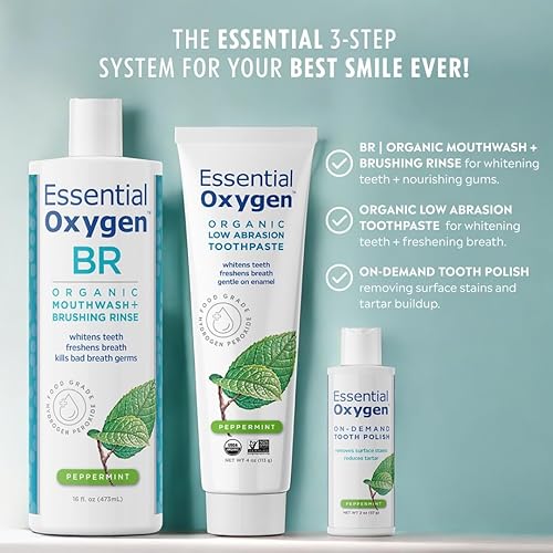 Miniatura 2 de Essential Oxygen Pristine Protocol Un sistema de 3 pasos (1. enjuague 2. cepillo 3. pulido) para tu mejor sonrisa alguna vez, 3 unidades, paquete