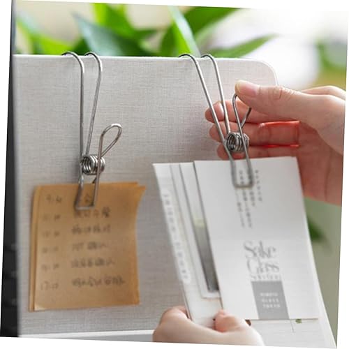 Miniatura 3 de Cabilock 12 piezas de alta resistencia para ropa Pin de lavandería Ganchos de clip de acero para ropa Estante de toalla colgante Clip de alambre