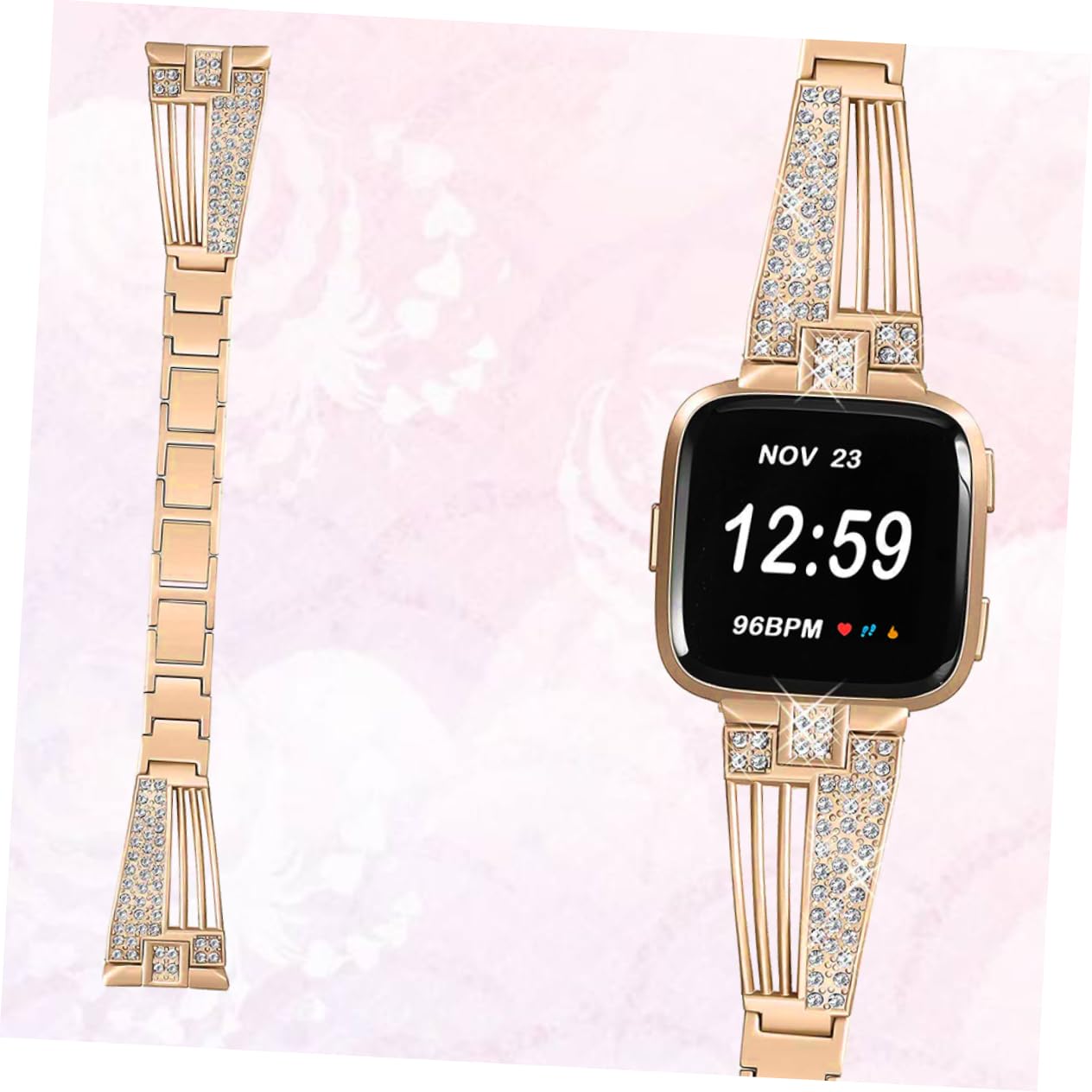 UKCOCO 3 Pcs Femmes Montres Strass Bracelets Cristaux Bracelet s De Montre Bandes s Pour Femmes Remplaçable En Acier Inoxydable De Montre