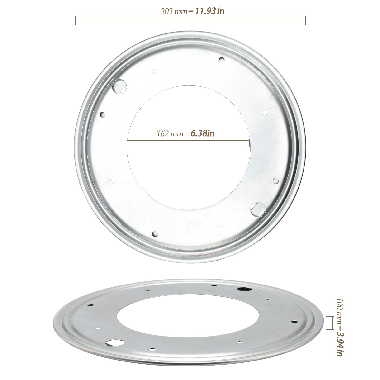 3 piezas de accesorios Lazy Susan de 12 pulgadas, placa giratoria de 360 grados, base giratoria redonda giratoria para mesa giratoria, funda de libros, bandeja de servir, capacidad de carga de 2