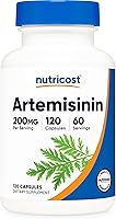 Vista 1 de Nutricost Artemisinina 200 mg, 120 cápsulas vegetarianas - Sin OMG, sin gluten, 60 porciones