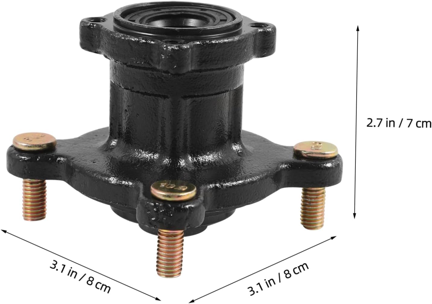 Accessory Atv Wheel Rim Hub 88mm Bore 4 Holes 15mm Black High-strength Easy to Install Atv Compatible