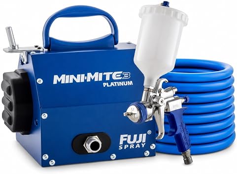 Fuji Spray 2803-T75G Mini-Mite 3 Platinum - T75G Gravity HVLP Spray System | Gravity-feed applicator, 6.5 PSI, adjustable fan pattern, handles waterborne and solvent-based coatings