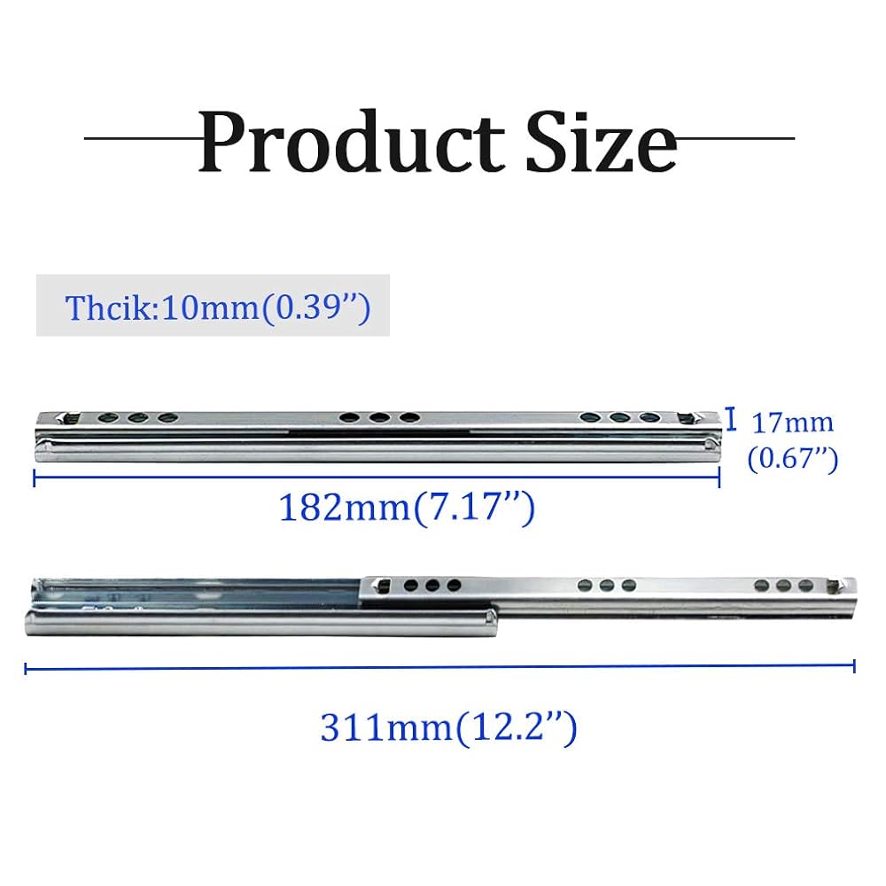 【731さま専用】draw drawers two way tops Metal 7.2 inch Drawer Slides, Ball Bearing Two Way Slide
