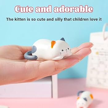 Amazon | ネコちゃん ゼンマイおもちゃ くるくる回る可愛いゼンマイ猫